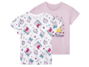 2 meisjes t-shirts (134/140, Peppa Pig)