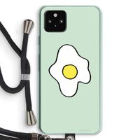 Spiegelei: Pixel 5a 5G Transparant Hoesje met koord