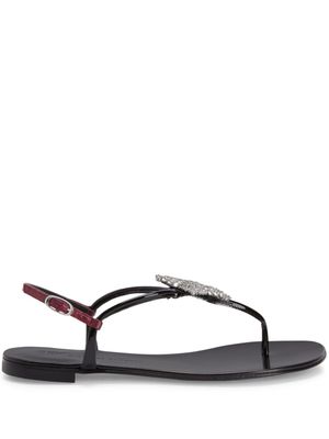 Giuseppe Zanotti sandales Hollie Star à ornements en cristal - Noir