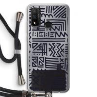Marrakech print: Huawei P Smart (2020) Transparant Hoesje met koord