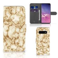Samsung Galaxy S10 Plus | Bookcase | Marmer Goud