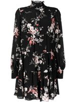 ERDEM robe courte Karla à fleurs - Noir