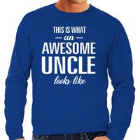 Awesome Uncle / oom cadeau trui blauw voor heren 2XL  -