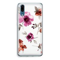 Geschilderde bloemen: Huawei P20 Transparant Hoesje