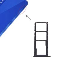SIM-kaart lade + SIM-kaart lade + micro SD-kaart voor Huawei Honor spelen 8A (zwart)