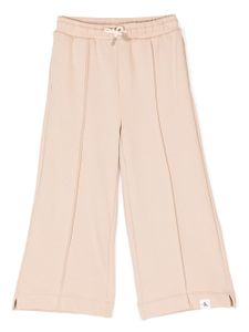 Calvin Klein Kids pantalon palazzo à détails de coutures - Marron