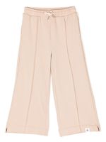 Calvin Klein Kids pantalon palazzo à détails de coutures - Marron