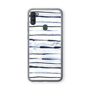 Ink Stripes: Samsung Galaxy A11 Transparant Hoesje