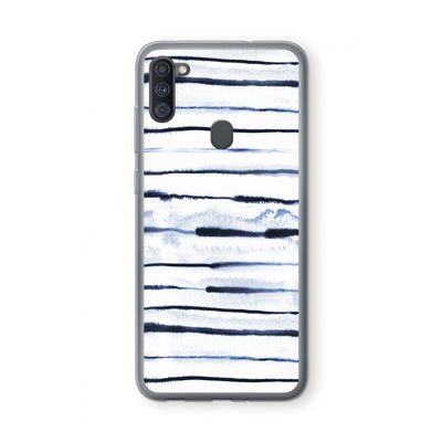 Ink Stripes: Samsung Galaxy A11 Transparant Hoesje