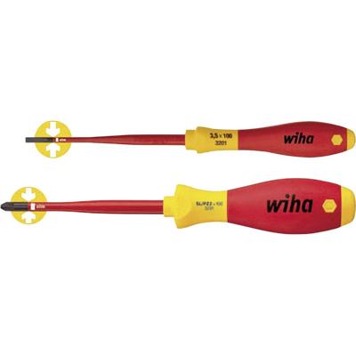 Wiha SB 3201 S2 SATZ 2tlg Schroevendraaierset VDE 2-delig Plat, Kruiskop Pozidriv