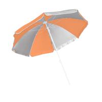 Parasol - oranje/wit - D120 cm - UV-bescherming - incl. draagtas   -