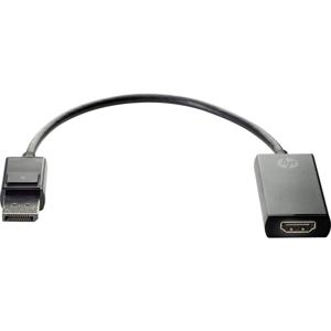 HP 2JA63AA Adapter [1x DisplayPort stekker - 1x HDMI-bus] Zwart 4K UHD