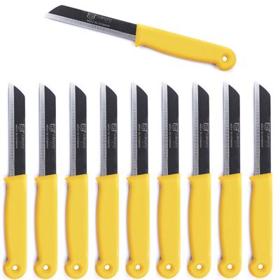 Solingen Schilmesje Duits - Geel - RVS - 18.5 cm. - 500 stuks Solingen Schilmesje Duits - Geel - RVS - 18.5 cm. - 500 stuks