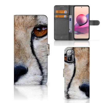 Xiaomi Redmi Note 10/10T 5G | Poco M3 Pro | Telefoonhoesje | Met pasjeshouder | Cheetah