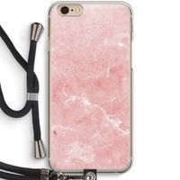 Roze marmer: iPhone 6 / 6S Transparant Hoesje met koord