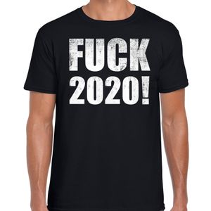 Fuck 2020 protest t-shirt zwart voor heren