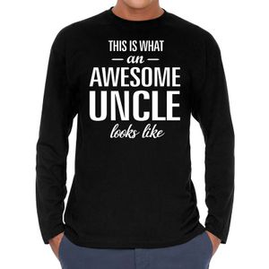 Awesome uncle / oom cadeau t-shirt long sleeves heren