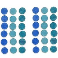 Grapat Little Coins Mandala Houten Munten Blauw 36 Stuks - thumbnail