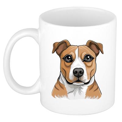 Cadeau mok voor honden liefhebbers - Stafordshire Bull terrier - Cartoon tekening - keramiek - 300 m Cadeau mok voor honden liefhebbers - Stafordshire Bull terrier - Cartoon tekening - keramiek - 300 m