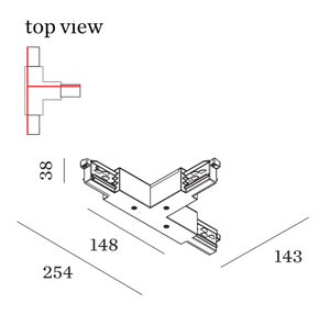 Wever & Ducre - 3-Phase Track T-Connector 4.0 B