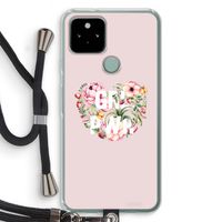GRL PWR Flower: Pixel 5 Transparant Hoesje met koord