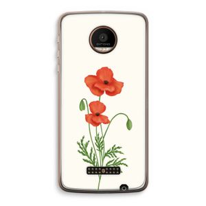 Red poppy: Motorola Moto Z Force Transparant Hoesje