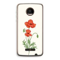 Red poppy: Motorola Moto Z Force Transparant Hoesje