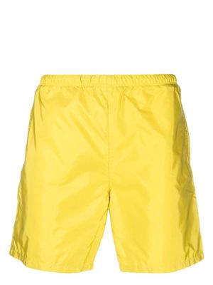 Prada short de bain à plaque logo - Jaune