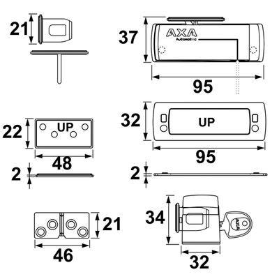 Oplegslot 3016-00-98 wit