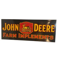 John Deere Farm Implements Emaille Bord 90 x 35 cm - thumbnail