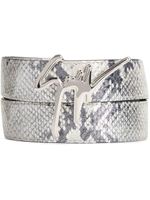 Giuseppe Zanotti ceinture à effet peau de serpent - Gris