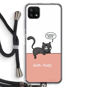 GSM poes: Samsung Galaxy A22 5G Transparant Hoesje met koord