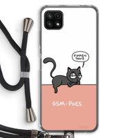GSM poes: Samsung Galaxy A22 5G Transparant Hoesje met koord