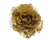 Roos pes clip d14h8,5 cm l.goud - Decoris