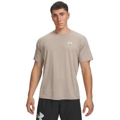 Under Armour Tech Textured Trainingsshirt Beige Wit
