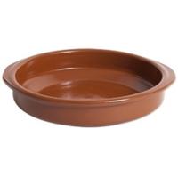Tapas ovenschaaltje/serveerschaaltje - rond - Spaans terracotta/aardewerk - D18 x H4 cm Tapas ovenschaaltje/serveerschaaltje - rond - Spaans terracotta/aardewerk - D18 x H4 cm