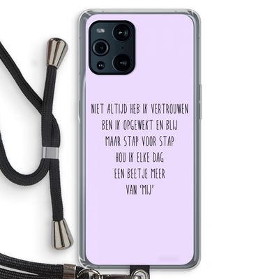 Zelfvertrouwen: Oppo Find X3 Pro Transparant Hoesje met koord