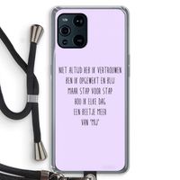 Zelfvertrouwen: Oppo Find X3 Pro Transparant Hoesje met koord