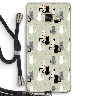 Katten: Samsung Galaxy A3 (2016) Transparant Hoesje met koord