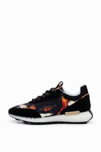 Runner sneakers met minerale print - BLACK - 37