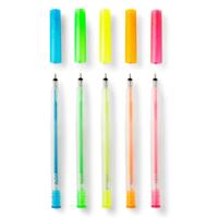 Cricut • glitter gel neon pens 5-pack (pink, orange, yellow, green, blue)