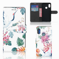 Xiaomi Mi A2 Lite Telefoonhoesje met Pasjes Bird Flowers - thumbnail