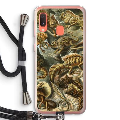 Haeckel Lacertilia: Samsung Galaxy A20e Transparant Hoesje met koord