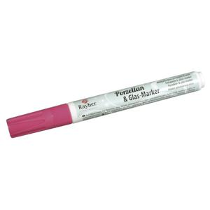 Rayher hobby glasstift/porseleinstift marker - roze - 1-2 mm punt - knutselen