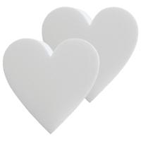 Piepschuim vormen/figuren hartje - Multipak van 2x stuks - Dia 40 - hobby en knutselen artikelen - w