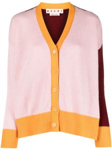 Marni cardigan en cachemire à logo brodé - Rouge