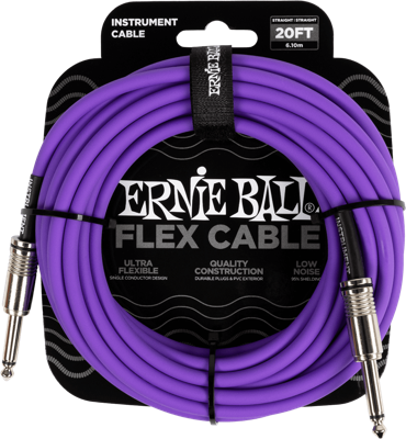 Ernie Ball 6420 Flex Cable 6 meter instrumentkabel violet