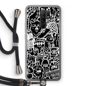 Vexx Black Mixtape: Xiaomi Redmi 9 Transparant Hoesje met koord
