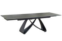 Eettafel INFINITY 180-220-260cm marmerlook roestzwart keramiek gehard glas - 45182