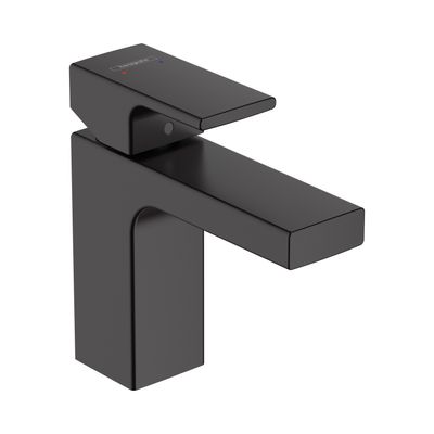 Wastafelmengkraan HansGrohe Vernis Shape Eengreeps 100 Zonder Afvoer Mat Zwart